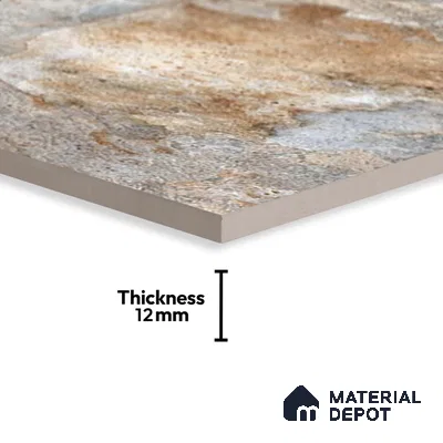 Stone Look Parking Tile TL 08427  1.6 ft x 1.6 ft Vitrified Matte Finish - 12 mm | Pattern Alignment May Vary | 2-3 mm Spacer is Mandatory