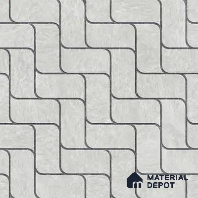 Patterned Look Parking Tile TL 08416 B  1.6 ft x 1.6 ft Vitrified Matte Finish - 12 mm | Pattern Alignment May Vary | 2-3 mm Spacer is Mandatory