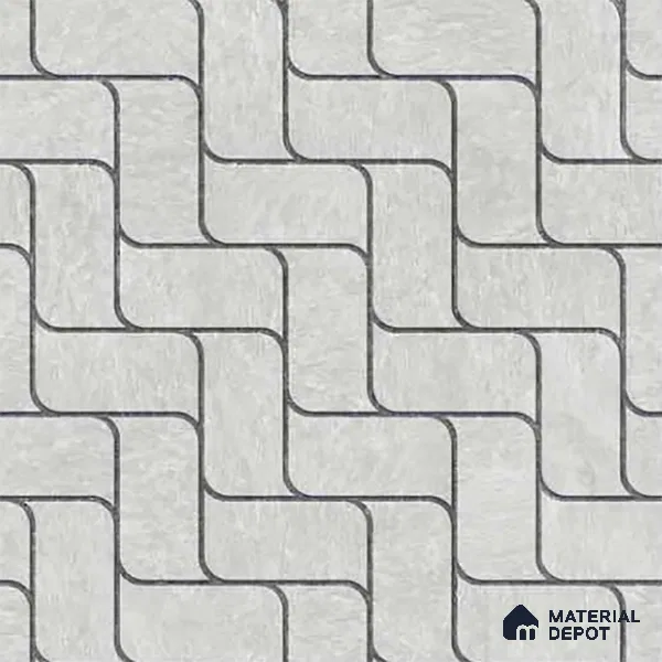 Patterned Look Parking Tile TL 08416 B 1.6 ft x 1.6 ft Vitrified Matte Finish - 12 mm | Pattern Alignment May Vary | 2-3 mm Spacer is Mandatory
