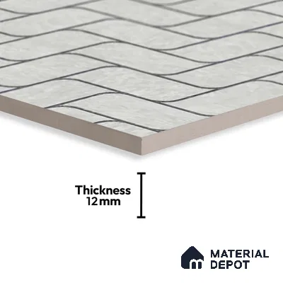 Patterned Look Parking Tile TL 08416 B  1.6 ft x 1.6 ft Vitrified Matte Finish - 12 mm | Pattern Alignment May Vary | 2-3 mm Spacer is Mandatory