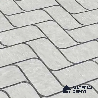 Patterned Look Parking Tile TL 08416 B  1.6 ft x 1.6 ft Vitrified Matte Finish - 12 mm | Pattern Alignment May Vary | 2-3 mm Spacer is Mandatory