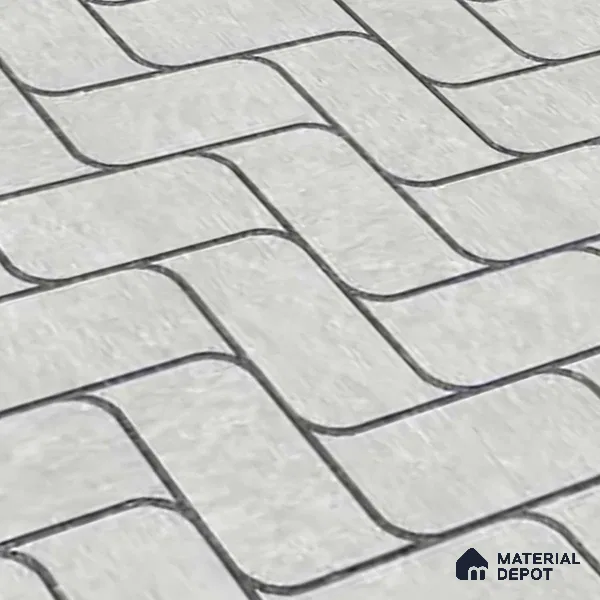 Patterned Look Parking Tile TL 08416 B 1.6 ft x 1.6 ft Vitrified Matte Finish - 12 mm | Pattern Alignment May Vary | 2-3 mm Spacer is Mandatory