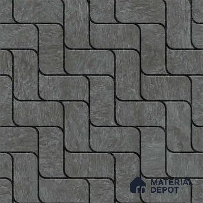 Patterned Look Parking Tile TL 08416  1.6 ft x 1.6 ft Vitrified Matte Finish - 12 mm | Pattern Alignment May Vary | 2-3 mm Spacer is Mandatory