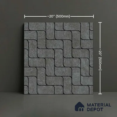 Patterned Look Parking Tile TL 08416  1.6 ft x 1.6 ft Vitrified Matte Finish - 12 mm | Pattern Alignment May Vary | 2-3 mm Spacer is Mandatory