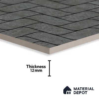 Patterned Look Parking Tile TL 08416  1.6 ft x 1.6 ft Vitrified Matte Finish - 12 mm | Pattern Alignment May Vary | 2-3 mm Spacer is Mandatory
