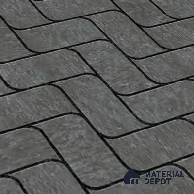 Patterned Look Parking Tile TL 08416  1.6 ft x 1.6 ft Vitrified Matte Finish - 12 mm | Pattern Alignment May Vary | 2-3 mm Spacer is Mandatory