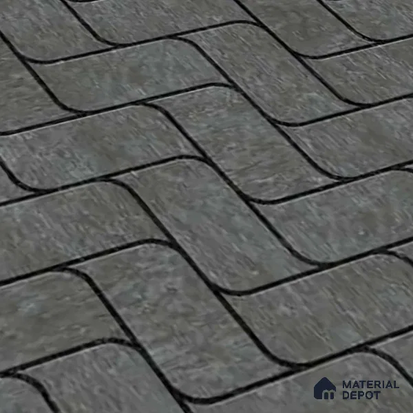 Patterned Look Parking Tile TL 08416  1.6 ft x 1.6 ft Vitrified Matte Finish - 12 mm | Pattern Alignment May Vary | 2-3 mm Spacer is Mandatory