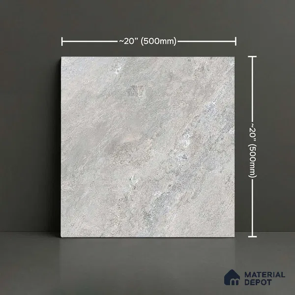 Stone Look Parking Tile TL 08428 B 1.6 ft x 1.6 ft Vitrified Matte Finish - 12 mm | Pattern Alignment May Vary | 2-3 mm Spacer is Mandatory