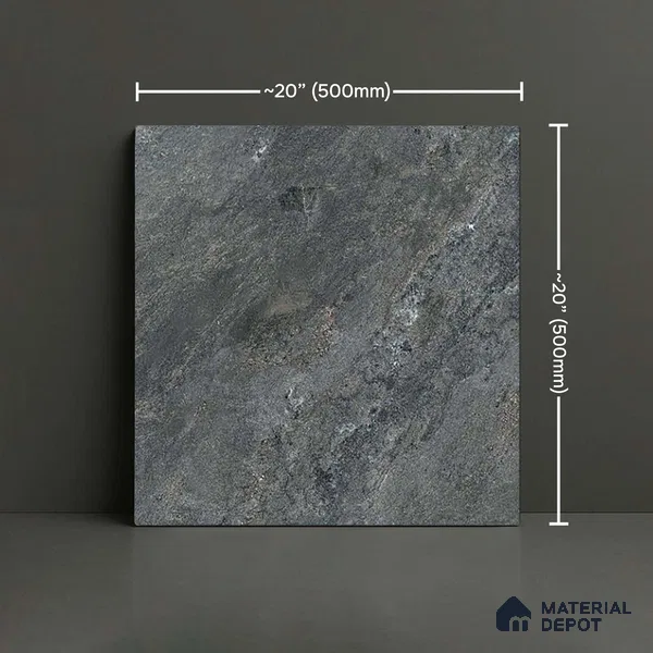 Stone Look Parking Tile TL 08428 1.6 ft x 1.6 ft Vitrified Matte Finish - 12 mm | Pattern Alignment May Vary | 2-3 mm Spacer is Mandatory
