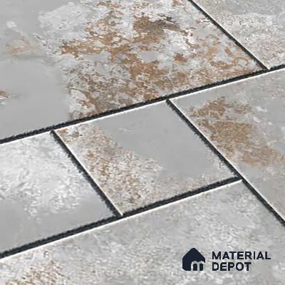 Stone Look Parking Tile TL 08422  1.6 ft x 1.6 ft Vitrified Matte Finish - 12 mm | Pattern Alignment May Vary | 2-3 mm Spacer is Mandatory