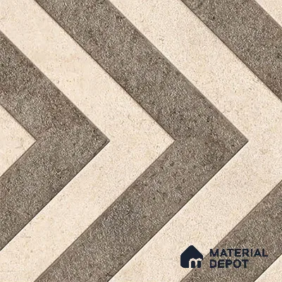Patterned Look Parking Tile TL 08424  1.6 ft x 1.6 ft Vitrified Matte Finish - 12 mm | Pattern Alignment May Vary | 2-3 mm Spacer is Mandatory