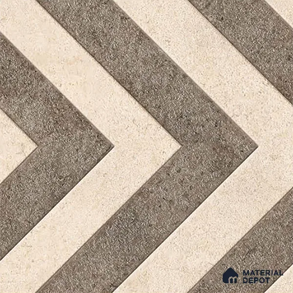 Patterned Look Parking Tile TL 08424  1.6 ft x 1.6 ft Vitrified Matte Finish - 12 mm | Pattern Alignment May Vary | 2-3 mm Spacer is Mandatory