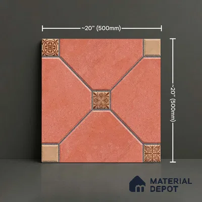 Moroccan Look Parking Tile TL 08419  1.6 ft x 1.6 ft Vitrified Matte Finish - 12 mm | Pattern Alignment May Vary | 2-3 mm Spacer is Mandatory