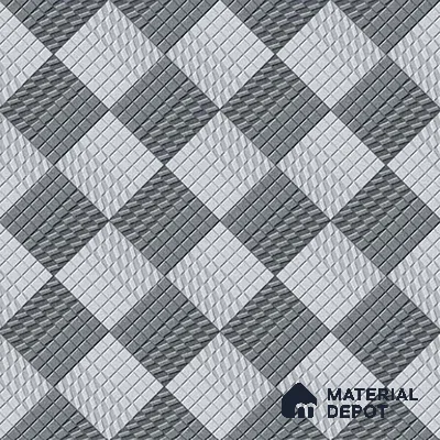 Patterned Look Parking Tile TL 08433  1.6 ft x 1.6 ft Vitrified Matte Finish - 12 mm | Pattern Alignment May Vary | 2-3 mm Spacer is Mandatory