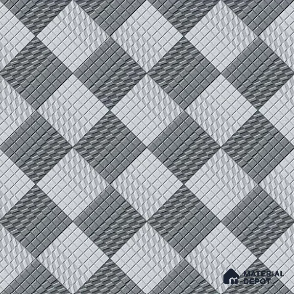 Patterned Look Parking Tile TL 08433 1.6 ft x 1.6 ft Vitrified Matte Finish - 12 mm | Pattern Alignment May Vary | 2-3 mm Spacer is Mandatory