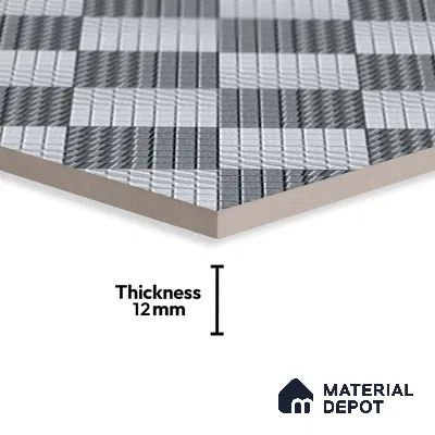 Patterned Look Parking Tile TL 08433  1.6 ft x 1.6 ft Vitrified Matte Finish - 12 mm | Pattern Alignment May Vary | 2-3 mm Spacer is Mandatory