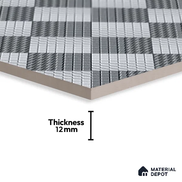 Patterned Look Parking Tile TL 08433 1.6 ft x 1.6 ft Vitrified Matte Finish - 12 mm | Pattern Alignment May Vary | 2-3 mm Spacer is Mandatory