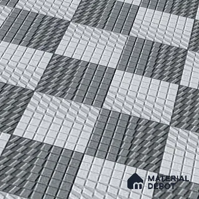 Patterned Look Parking Tile TL 08433  1.6 ft x 1.6 ft Vitrified Matte Finish - 12 mm | Pattern Alignment May Vary | 2-3 mm Spacer is Mandatory