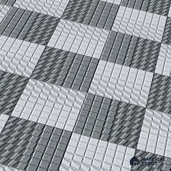 Patterned Look Parking Tile TL 08433 1.6 ft x 1.6 ft Vitrified Matte Finish - 12 mm | Pattern Alignment May Vary | 2-3 mm Spacer is Mandatory