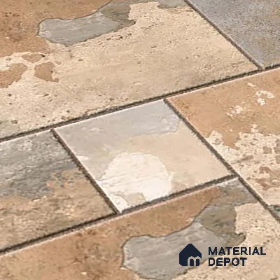 Stone Look Parking Tile TL 08423  1.6 ft x 1.6 ft Vitrified Matte Finish - 12 mm | Pattern Alignment May Vary | 2-3 mm Spacer is Mandatory