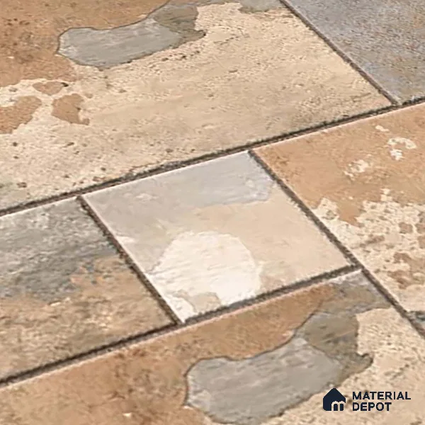 Stone Look Parking Tile TL 08423  1.6 ft x 1.6 ft Vitrified Matte Finish - 12 mm | Pattern Alignment May Vary | 2-3 mm Spacer is Mandatory