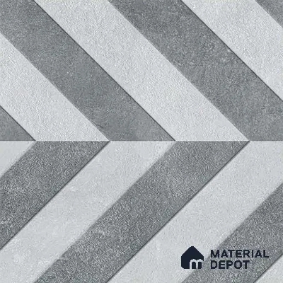 Patterned Look Parking Tile TL 08426  1.6 ft x 1.6 ft Vitrified Matte Finish - 12 mm | Pattern Alignment May Vary | 2-3 mm Spacer is Mandatory