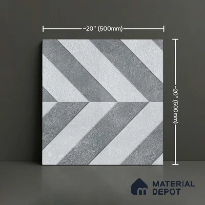 Patterned Look Parking Tile TL 08426  1.6 ft x 1.6 ft Vitrified Matte Finish - 12 mm | Pattern Alignment May Vary | 2-3 mm Spacer is Mandatory