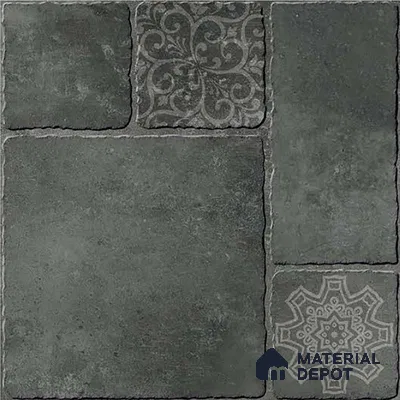 Stone Look Parking Tile TL 08434  1.6 ft x 1.6 ft Vitrified Matte Finish - 12 mm | Pattern Alignment May Vary | 2-3 mm Spacer is Mandatory