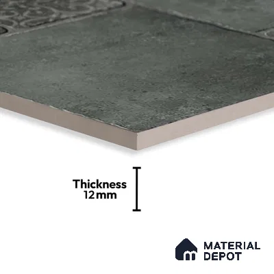 Stone Look Parking Tile TL 08434  1.6 ft x 1.6 ft Vitrified Matte Finish - 12 mm | Pattern Alignment May Vary | 2-3 mm Spacer is Mandatory