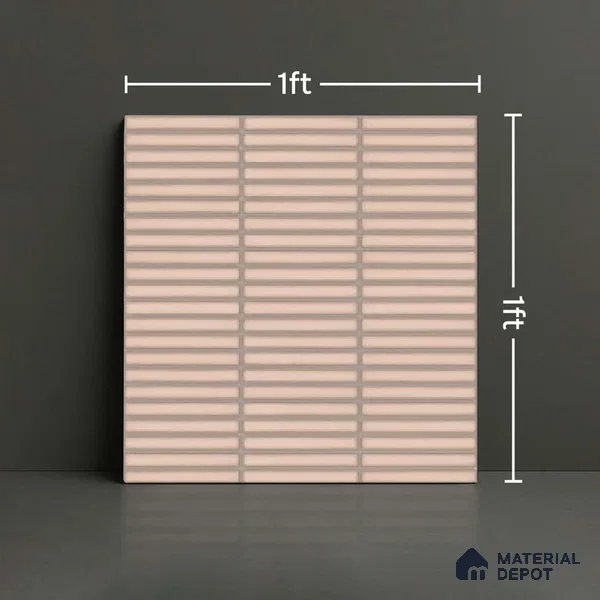 Faux Subway Look Wall Tile TL 08135 B Brich Bone 1 ft x 1 ft Ceramic Glossy Finish - 10 mm | Please Expect a Slight Variation of Pattern