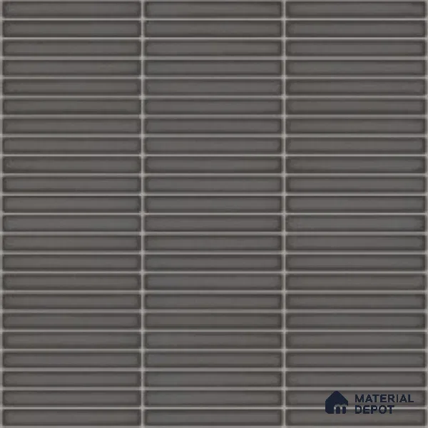 Faux Subway Look Wall Tile TL 08135 C Brich Coal 1 ft x 1 ft Ceramic Glossy Finish - 10 mm | Please Expect a Slight Variation of Pattern