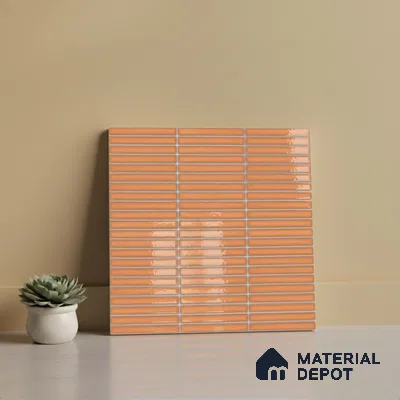 Faux Subway Look Wall Tile TL 08135 D Brich Honey 1 ft x 1 ft Ceramic Glossy Finish - 10 mm | Please Expect a Slight Variation of Pattern