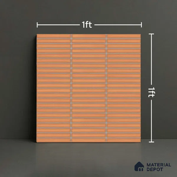 Faux Subway Look Wall Tile TL 08135 D Brich Honey 1 ft x 1 ft Ceramic Glossy Finish - 10 mm | Please Expect a Slight Variation of Pattern