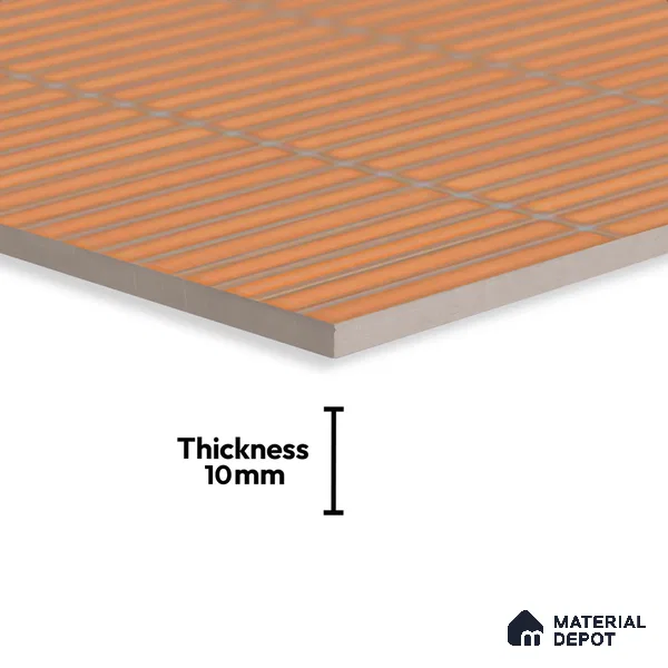 Faux Subway Look Wall Tile TL 08135 D Brich Honey 1 ft x 1 ft Ceramic Glossy Finish - 10 mm | Please Expect a Slight Variation of Pattern