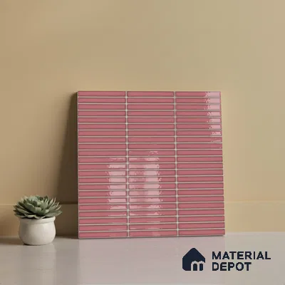 Faux Subway Look Wall Tile TL 08135 E Brich Mapel 1 ft x 1 ft Ceramic Glossy Finish - 10 mm | Please Expect a Slight Variation of Pattern