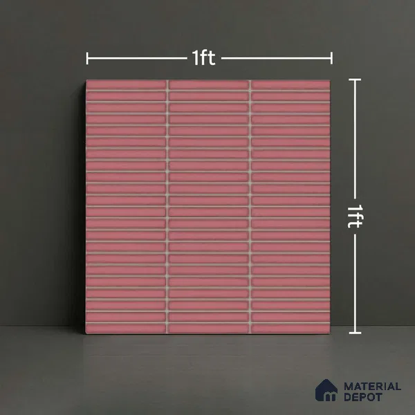 Faux Subway Look Wall Tile TL 08135 E Brich Mapel 1 ft x 1 ft Ceramic Glossy Finish - 10 mm | Please Expect a Slight Variation of Pattern
