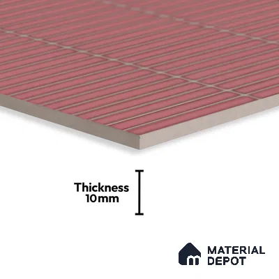 Faux Subway Look Wall Tile TL 08135 E Brich Mapel 1 ft x 1 ft Ceramic Glossy Finish - 10 mm | Please Expect a Slight Variation of Pattern