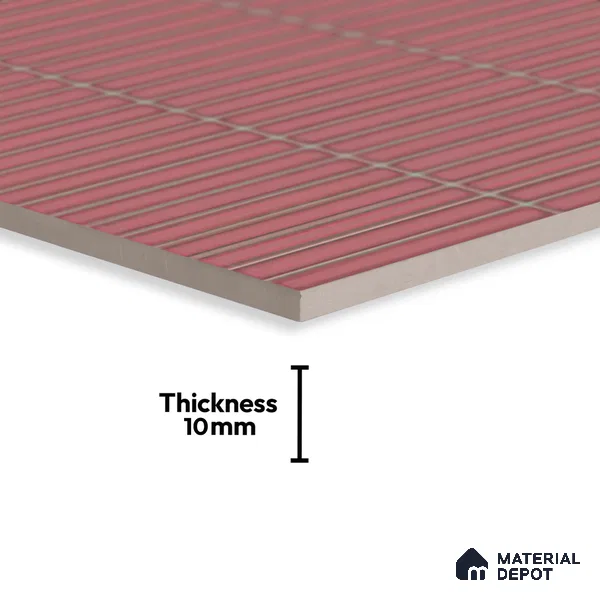Faux Subway Look Wall Tile TL 08135 E Brich Mapel 1 ft x 1 ft Ceramic Glossy Finish - 10 mm | Please Expect a Slight Variation of Pattern