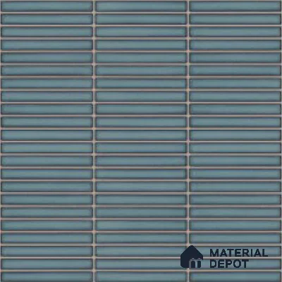 Faux Subway Look Wall Tile TL 08135 G Brich Teal 1 ft x 1 ft Ceramic Glossy Finish - 10 mm | Please Expect a Slight Variation of Pattern
