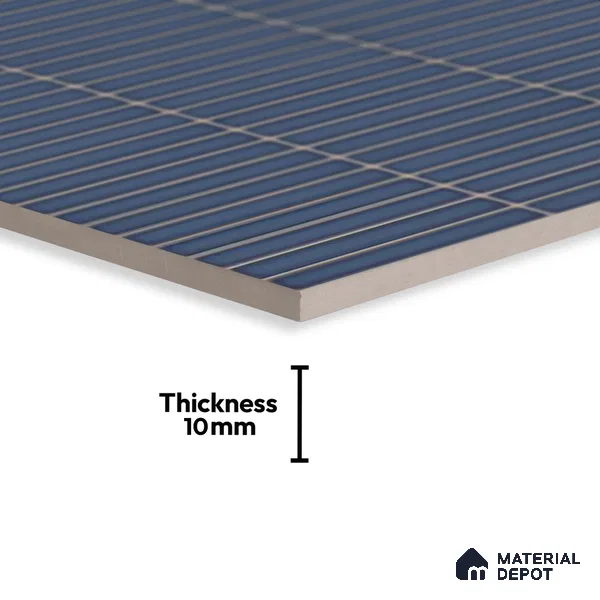Faux Subway Look Wall Tile TL 08135 Brich Admiral 1 ft x 1 ft Ceramic Glossy Finish - 10 mm | Please Expect a Slight Variation of Pattern