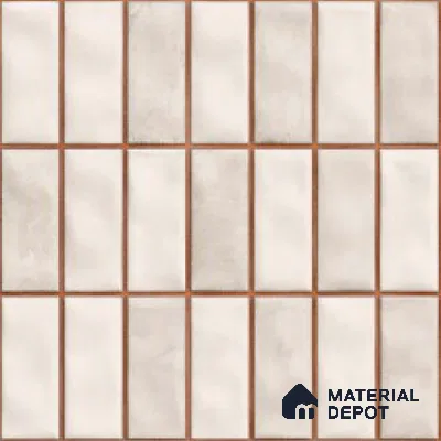 Faux Subway Look Wall Tile TL 08136 B Florim Bone 1 ft x 1 ft Ceramic Glossy Finish - 10 mm | Please Expect a Slight Variation of Pattern