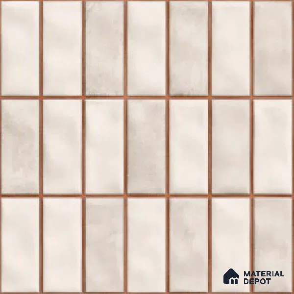 Faux Subway Look Wall Tile TL 08136 B Florim Bone 1 ft x 1 ft Ceramic Glossy Finish - 10 mm | Please Expect a Slight Variation of Pattern