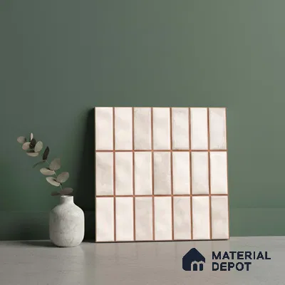 Faux Subway Look Wall Tile TL 08136 B Florim Bone 1 ft x 1 ft Ceramic Glossy Finish - 10 mm | Please Expect a Slight Variation of Pattern