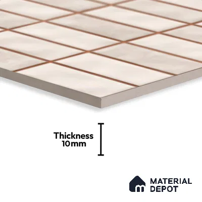 Faux Subway Look Wall Tile TL 08136 B Florim Bone 1 ft x 1 ft Ceramic Glossy Finish - 10 mm | Please Expect a Slight Variation of Pattern