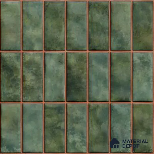 Faux Subway Look Wall Tile TL 08136 D Florim Emerald 1 ft x 1 ft Ceramic Glossy Finish - 10 mm | Please Expect a Slight Variation of Pattern