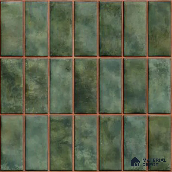 Faux Subway Look Wall Tile TL 08136 D Florim Emerald 1 ft x 1 ft Ceramic Glossy Finish - 10 mm | Please Expect a Slight Variation of Pattern