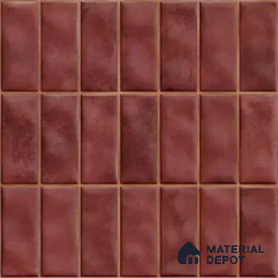 Faux Subway Look Wall Tile TL 08136 E Florim Maple 1 ft x 1 ft Ceramic Glossy Finish - 10 mm | Please Expect a Slight Variation of Pattern