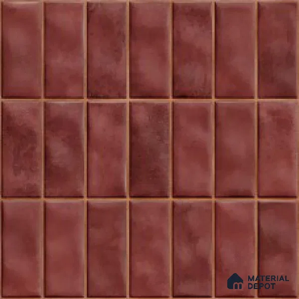 Faux Subway Look Wall Tile TL 08136 E Florim Maple 1 ft x 1 ft Ceramic Glossy Finish - 10 mm | Please Expect a Slight Variation of Pattern