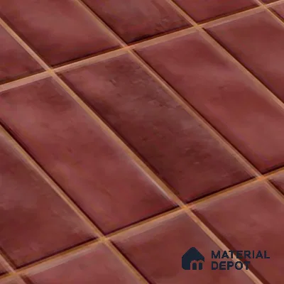 Faux Subway Look Wall Tile TL 08136 E Florim Maple 1 ft x 1 ft Ceramic Glossy Finish - 10 mm | Please Expect a Slight Variation of Pattern