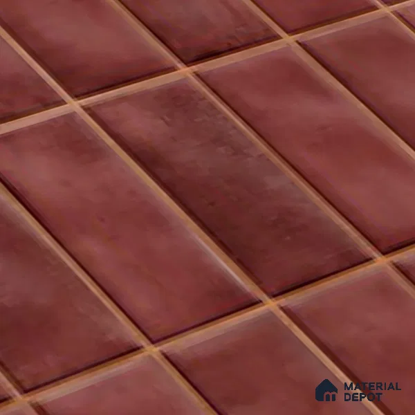 Faux Subway Look Wall Tile TL 08136 E Florim Maple 1 ft x 1 ft Ceramic Glossy Finish - 10 mm | Please Expect a Slight Variation of Pattern